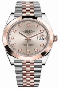 Replica 126301 Sundust Diamond Jubilee Rolex Datejust 41mm Stainless Steel and Everose Gold Mens Watch