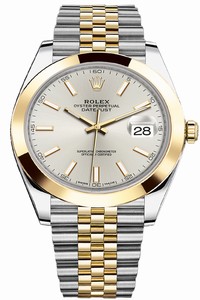 Replica 126303 Silver Index Jubilee Rolex Datejust 41mm Stainless Steel and Yellow Gold Mens Watch
