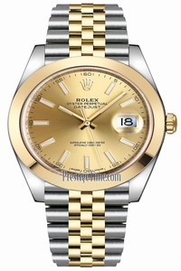 Replica 126303 Champagne Index Jubilee Rolex Datejust 41mm Stainless Steel and Yellow Gold Mens Watch