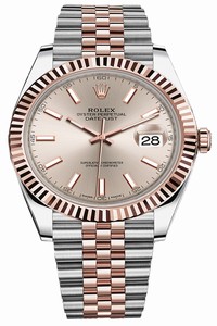 Replica 126331 Sundust Index Jubilee Rolex Datejust 41mm Stainless Steel and Everose Gold Mens Watch
