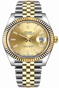 Replica 126333 Champagne Index Jubilee Rolex Datejust 41mm Stainless Steel and Yellow Gold Mens Watch