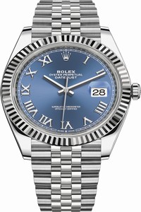 Replica 126334 Blue Roman Jubilee Rolex Datejust 41mm Stainless Steel Mens Watch
