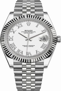 Replica 126334 White Roman Jubilee Rolex Datejust 41mm Stainless Steel Mens Watch
