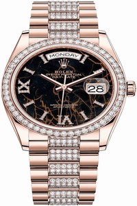 Replica 128345rbr Eisenkiesel DB Rolex Day-Date 36mm Everose Gold Midsize Watch