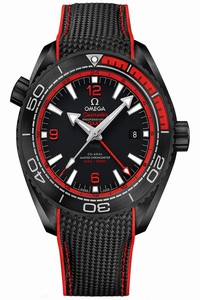 Replica 215.92.46.22.01.003 DEEP BLACK Omega Planet Ocean 600m Co-Axial Master Chronometer GMT 45.5mm Mens Watch