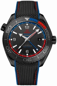 Replica 215.92.46.22.01.004 ETNZ Deep Black Omega Planet Ocean 600m Co-Axial Master Chronometer GMT 45.5mm Mens Watch
