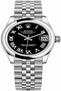 Replica 278240 Black Roman Jubilee Rolex Datejust 31mm Stainless Steel Ladies Watch
