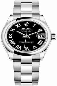 Replica 278240 Black Roman Oyster Rolex Datejust 31mm Stainless Steel Ladies Watch