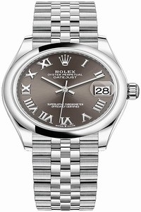 Replica 278240 Dark Grey Roman Jubilee Rolex Datejust 31mm Stainless Steel Ladies Watch