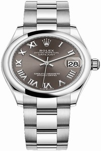 Replica 278240 Dark Grey Roman Oyster Rolex Datejust 31mm Stainless Steel Ladies Watch