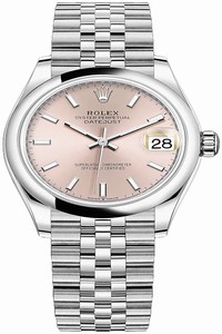 Replica 278240 Pink Index Jubilee Rolex Datejust 31mm Stainless Steel Ladies Watch