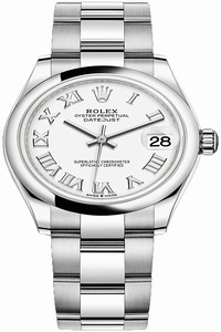Replica 278240 White Roman Oyster Rolex Datejust 31mm Stainless Steel Ladies Watch