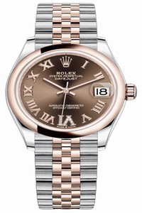 Replica 278241 Chocolate Roman VI Jubilee Rolex Datejust 31mm Stainless Steel and Rose Gold Ladies Watch