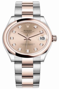 Replica 278241 Rose Diamond Oyster Rolex Datejust 31mm Stainless Steel and Rose Gold Ladies Watch