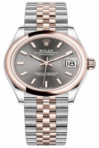 Replica 278241 Rhodium Index Jubilee Rolex Datejust 31mm Stainless Steel and Rose Gold Ladies Watch