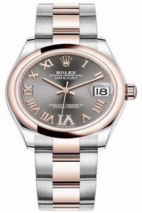 Replica 278241 Rhodium Roman VI Oyster Rolex Datejust 31mm Stainless Steel and Rose Gold Ladies Watch