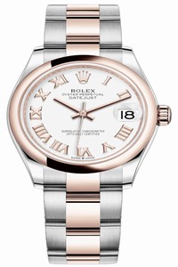 Replica 278241 White Roman Oyster Rolex Datejust 31mm Stainless Steel and Rose Gold Ladies Watch