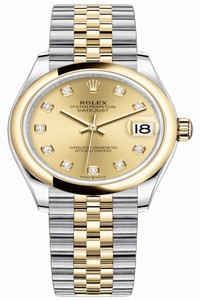 Replica 278243 Champagne Diamond Jubilee Rolex Datejust 31mm Stainless Steel and Yellow Gold Ladies Watch