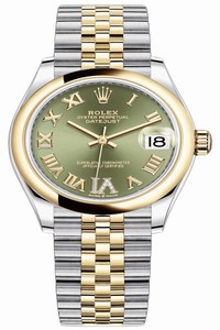 Replica 278243 Green VI Roman Jubilee Rolex Datejust 31mm Stainless Steel and Yellow Gold Ladies Watch