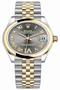 Replica 278243 Grey VI Roman Jubilee Rolex Datejust 31mm Stainless Steel and Yellow Gold Ladies Watch