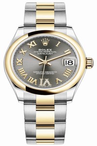 Replica 278243 Grey VI Roman Oyster Rolex Datejust 31mm Stainless Steel and Yellow Gold Ladies Watch