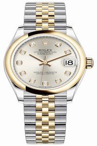 Replica 278243 Silver Diamond Jubilee Rolex Datejust 31mm Stainless Steel and Yellow Gold Ladies Watch