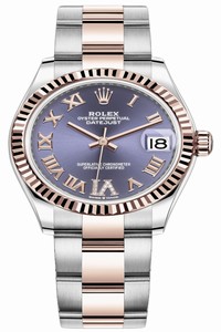 Replica 278271 Aubergine Roman VI Oyster Rolex Datejust 31mm Stainless Steel and Rose Gold Ladies Watch