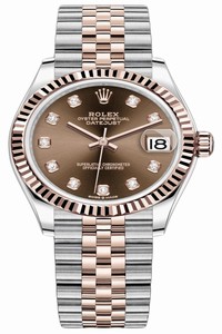 Replica 278271 Chocolate Diamond Jubilee Rolex Datejust 31mm Stainless Steel and Rose Gold Ladies Watch