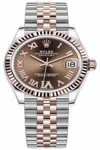 Replica 278271 Chocolate Roman VI Jubilee Rolex Datejust 31mm Stainless Steel and Rose Gold Ladies Watch