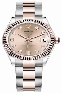 Replica 278271 Rose Diamond Oyster Rolex Datejust 31mm Stainless Steel and Rose Gold Ladies Watch