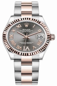 Replica 278271 Rhodium Roman VI Oyster Rolex Datejust 31mm Stainless Steel and Rose Gold Ladies Watch