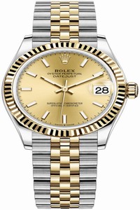 Replica 278273 Champagne Index Jubilee Rolex Datejust 31mm Stainless Steel and Yellow Gold Ladies Watch