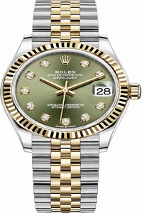 Replica 278273 Green Diamond Jubilee Rolex Datejust 31mm Stainless Steel and Yellow Gold Ladies Watch