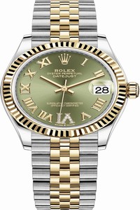 Replica 278273 Green VI Roman Jubilee Rolex Datejust 31mm Stainless Steel and Yellow Gold Ladies Watch