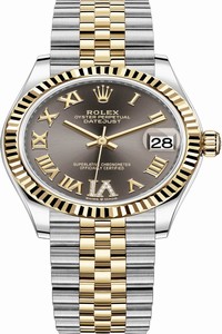 Replica 278273 Grey VI Roman Jubilee Rolex Datejust 31mm Stainless Steel and Yellow Gold Ladies Watch