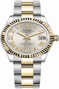 Replica 278273 Silver VI Roman Oyster Rolex Datejust 31mm Stainless Steel and Yellow Gold Ladies Watch