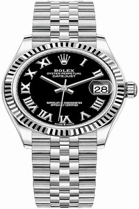 Replica 278274 Black Roman Jubilee Rolex Datejust 31mm Stainless Steel Ladies Watch
