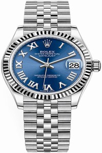 Replica 278274 Blue Roman Jubilee Rolex Datejust 31mm Stainless Steel Ladies Watch