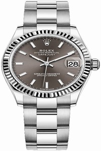 Replica 278274 Dark Grey Index Oyster Rolex Datejust 31mm Stainless Steel Ladies Watch