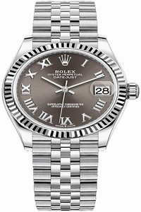 Replica 278274 Dark Grey Roman Jubilee Rolex Datejust 31mm Stainless Steel Ladies Watch