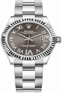 Replica 278274 Dark Grey VI Oyster Rolex Datejust 31mm Stainless Steel Ladies Watch