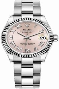 Replica 278274 Pink Roman Oyster Rolex Datejust 31mm Stainless Steel Ladies Watch