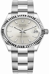 Replica 278274 Silver Index Oyster Rolex Datejust 31mm Stainless Steel Ladies Watch