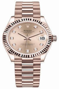 Replica 278275 Gold Diamond President Rolex Datejust 31mm Everose Gold Ladies Watch