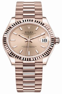 Replica 278275 Gold Index President Rolex Datejust 31mm Everose Gold Ladies Watch