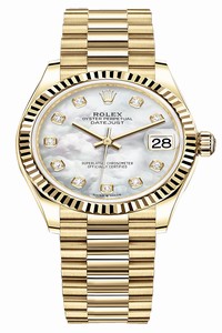 Replica 278278 MOP Diamond President Rolex Datejust 31mm Yellow Gold Ladies Watch