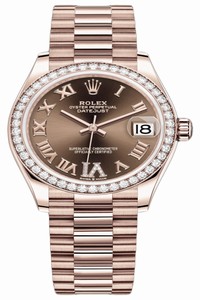 Replica 278285rbr Chocolate VI Roman President Rolex Datejust 31mm Everose Gold Ladies Watch