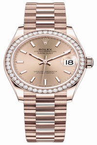 Replica 278285rbr Gold Index President Rolex Datejust 31mm Everose Gold Ladies Watch