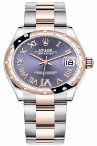 Replica 278341rbr Aubergine VI Roman Oyster Rolex Datejust 31mm Stainless Steel and Rose Gold Ladies Watch