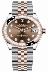 Replica 278341rbr Chocolate Diamond Jubilee Rolex Datejust 31mm Stainless Steel and Rose Gold Ladies Watch